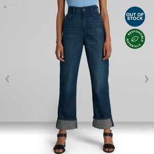 G-Star Raw Tedie Ultra High Rise Strait, Atoll Blue, Size 27/28